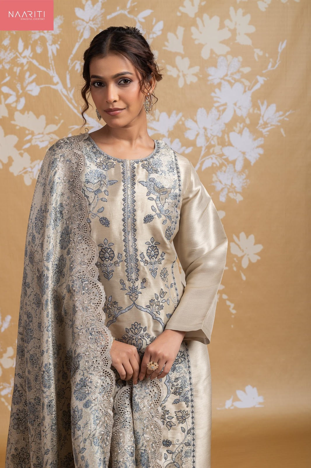 Vaeeza Naariti Silk Jacquard Pant Style Suits Supplier Ahmedabad