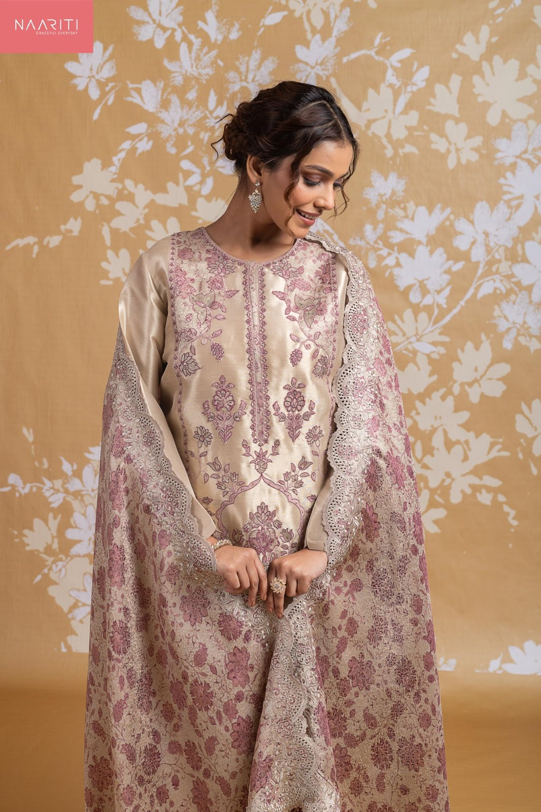 Vaeeza Naariti Silk Jacquard Pant Style Suits Supplier Ahmedabad