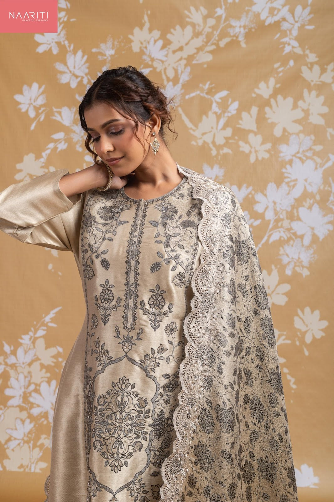 Vaeeza Naariti Silk Jacquard Pant Style Suits Supplier Ahmedabad