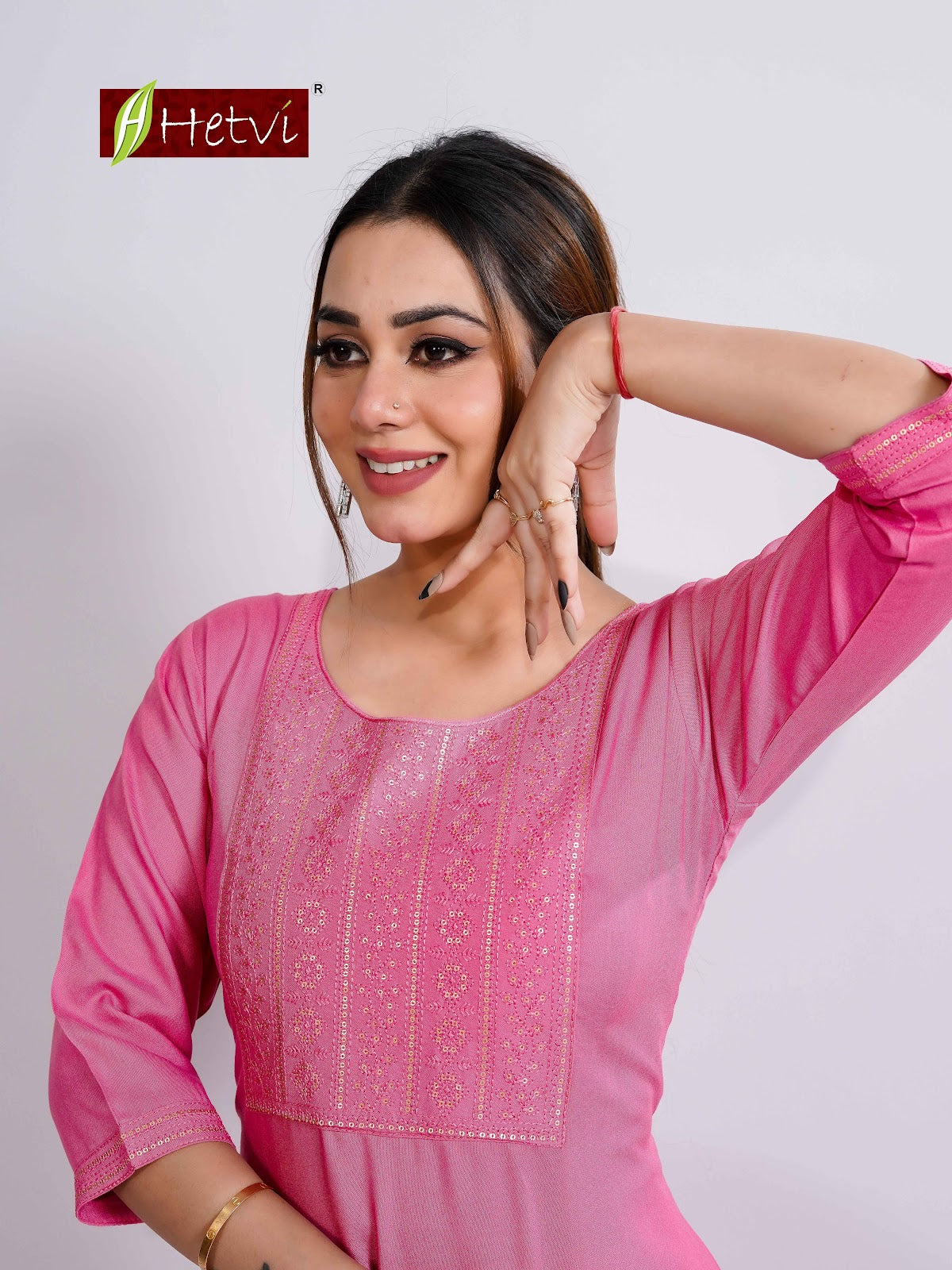 Vaibhavi Hetvi Reyon Long Kurtis Manufacturer Gujarat