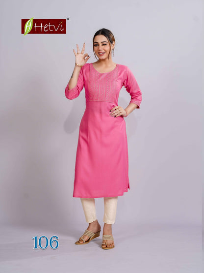 Vaibhavi Hetvi Reyon Long Kurtis Manufacturer Gujarat
