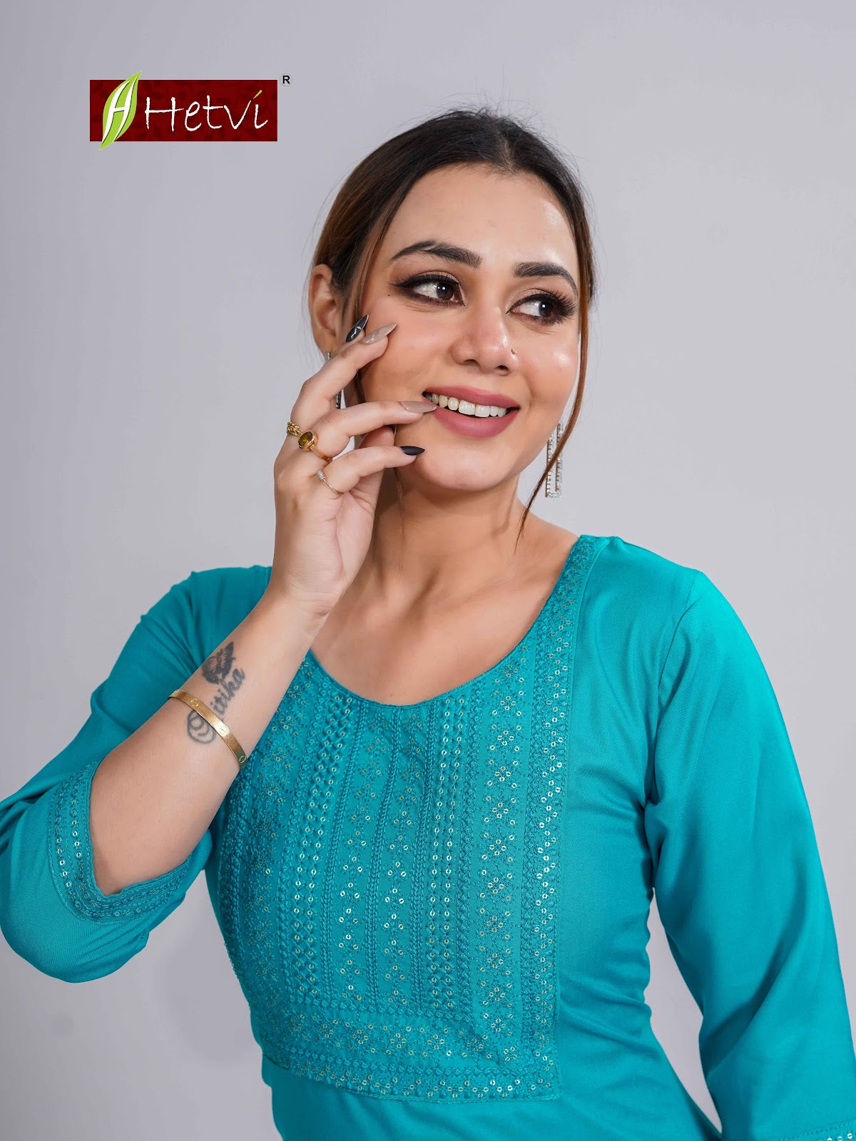 Vaibhavi Hetvi Reyon Long Kurtis Manufacturer Gujarat