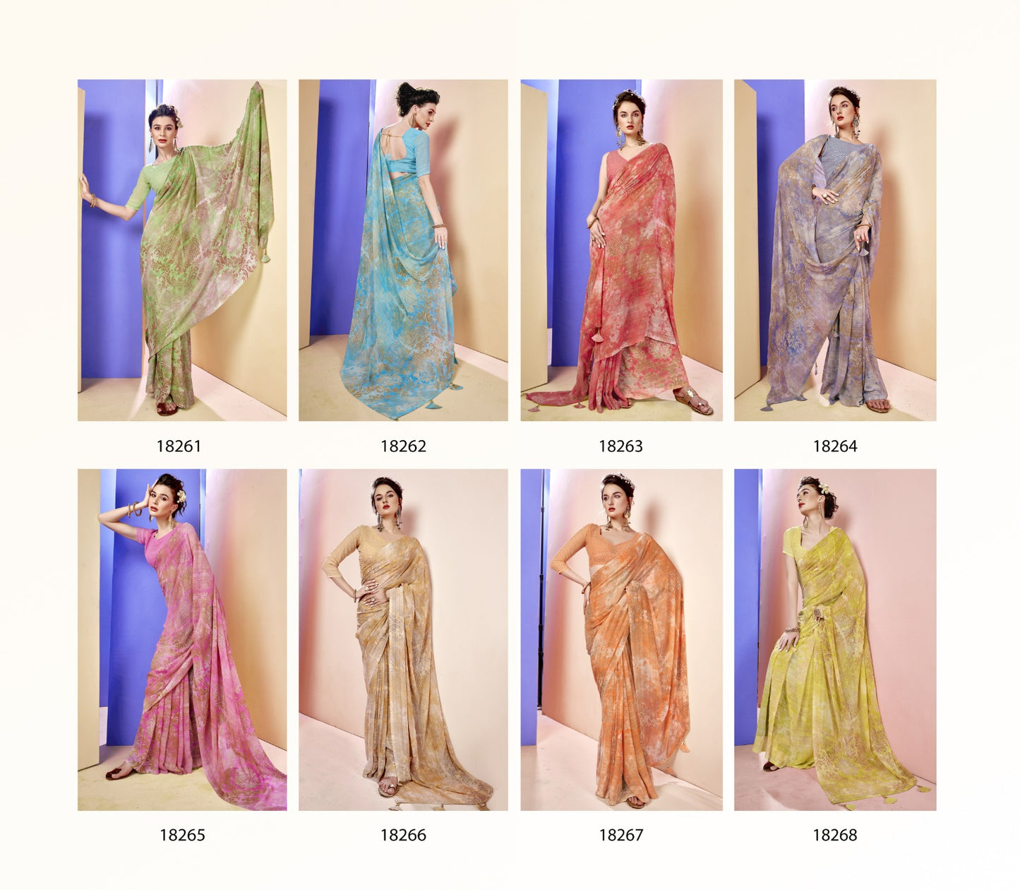 Vaidarbhi Vol 2 Vallabhi Prints Georgette Sarees Supplier Ahmedabad