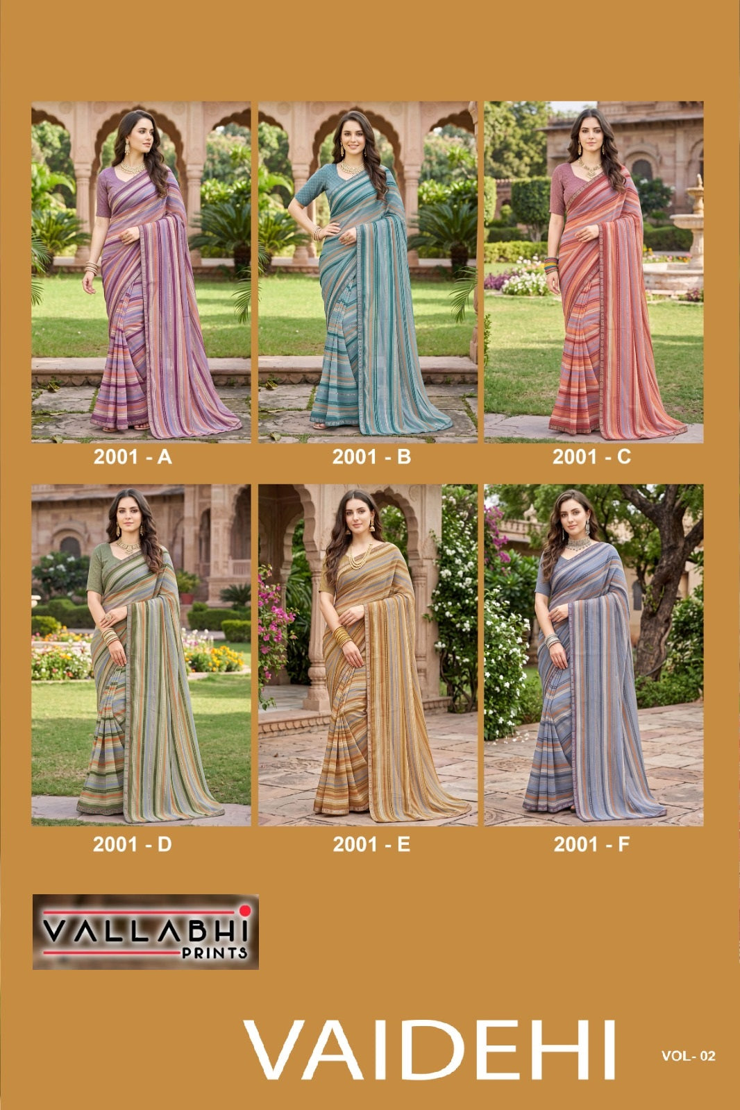 Vaidehi Vol 2 Vallabhi Prints Weightless Sarees Wholesaler Ahmedabad