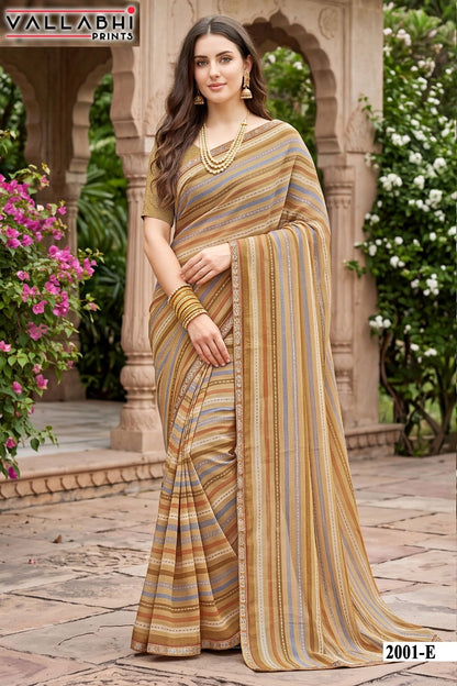 Vaidehi Vol 2 Vallabhi Prints Weightless Sarees Wholesaler Ahmedabad