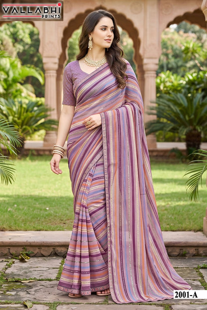 Vaidehi Vol 2 Vallabhi Prints Weightless Sarees Wholesaler Ahmedabad