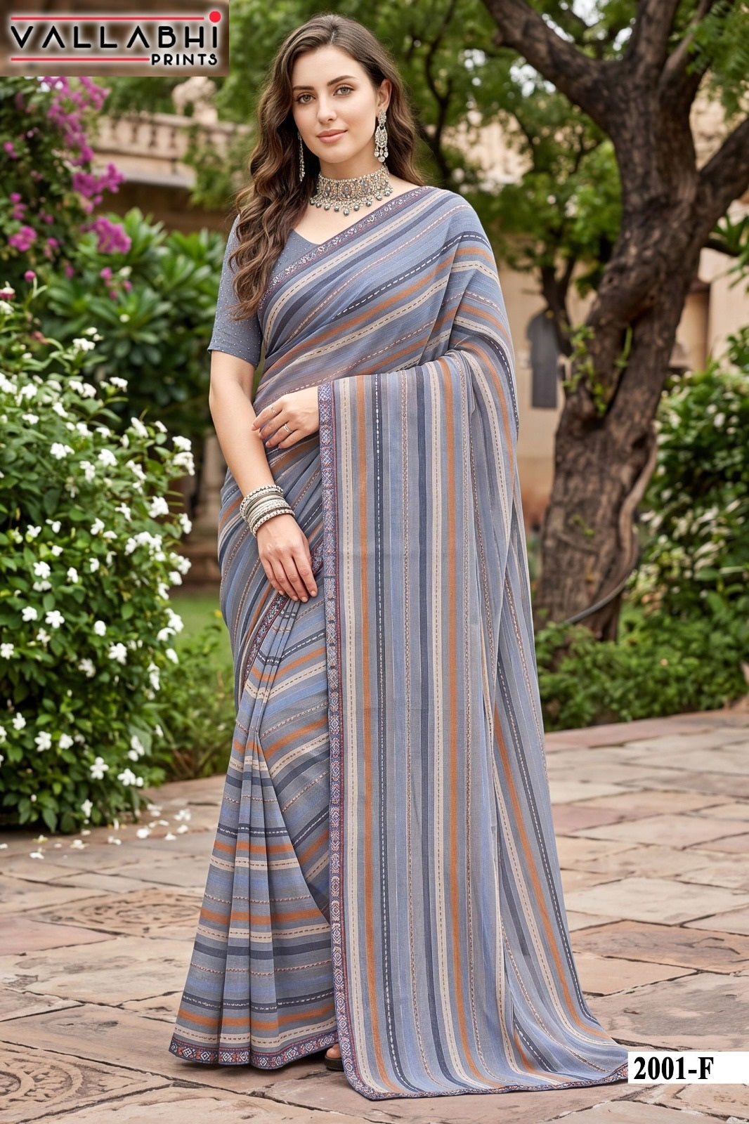 Vaidehi Vol 2 Vallabhi Prints Weightless Sarees Wholesaler Ahmedabad