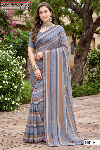 Vaidehi Vol 2 Vallabhi Prints Weightless Sarees Wholesaler Ahmedabad