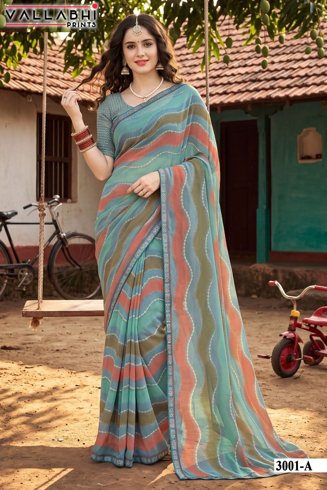Vaidehi Vol 3 Vallabhi Prints Weightless Sarees Exporter Ahmedabad