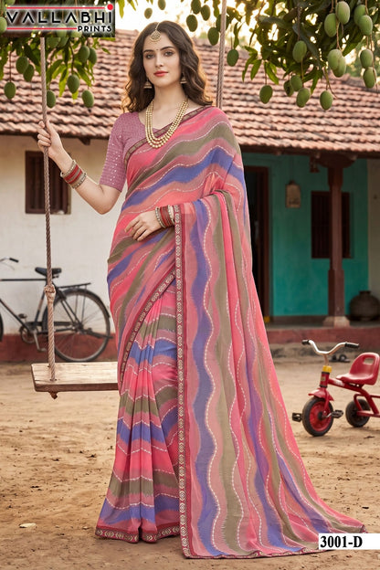 Vaidehi Vol 3 Vallabhi Prints Weightless Sarees Exporter Ahmedabad
