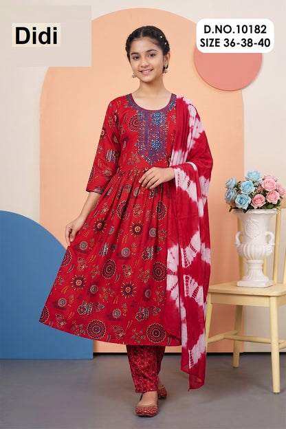 Vaijanti 1 Dn 10182 Didi Capsule Print Girls Readymade Pant Suits Wholesale Price