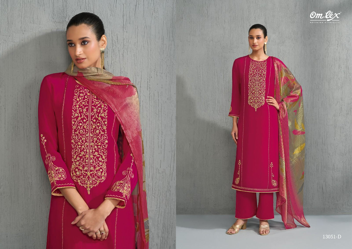 Vaira Omtex Silk Pant Style Suits Wholesale Price