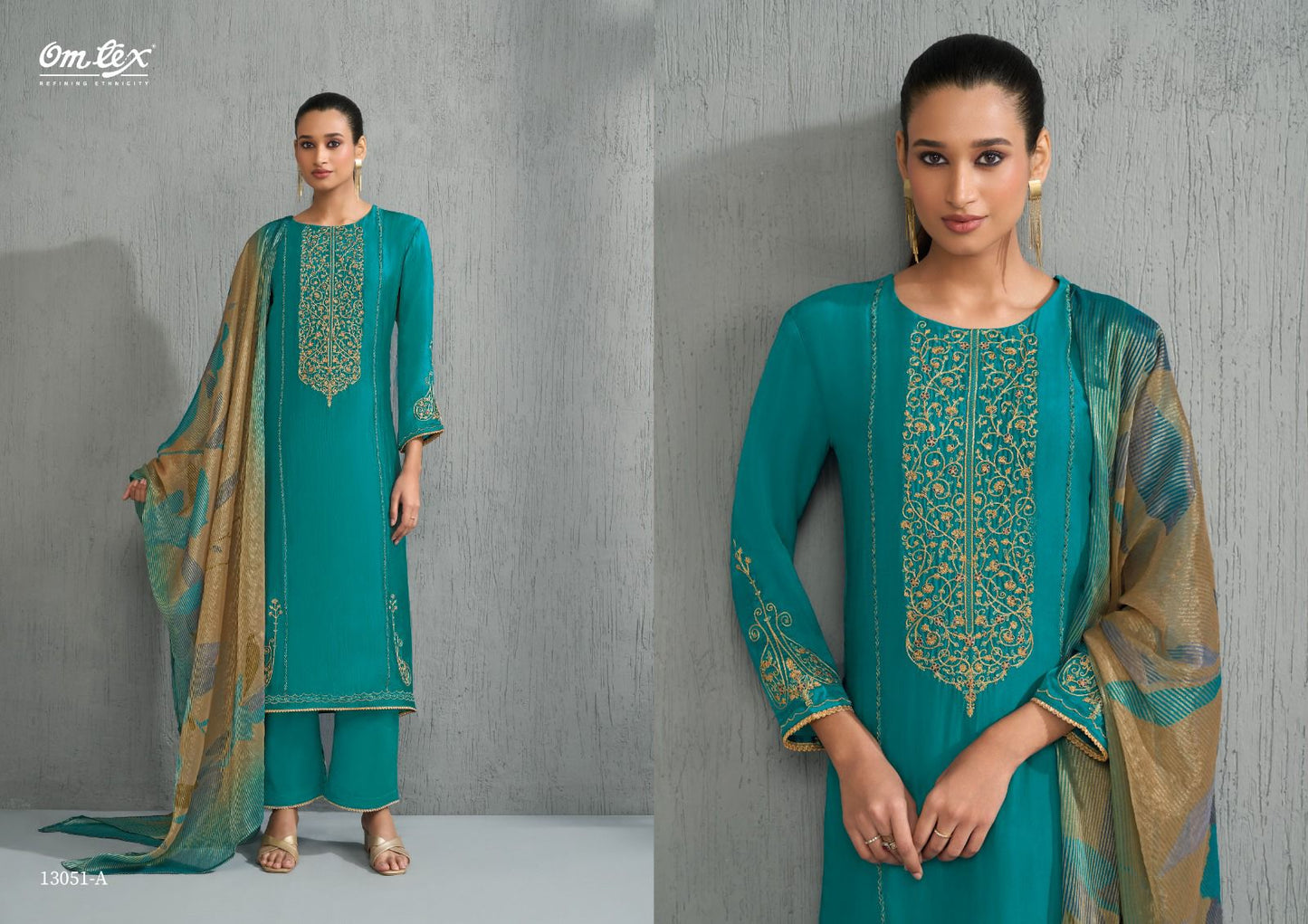 Vaira Omtex Silk Pant Style Suits Wholesale Price