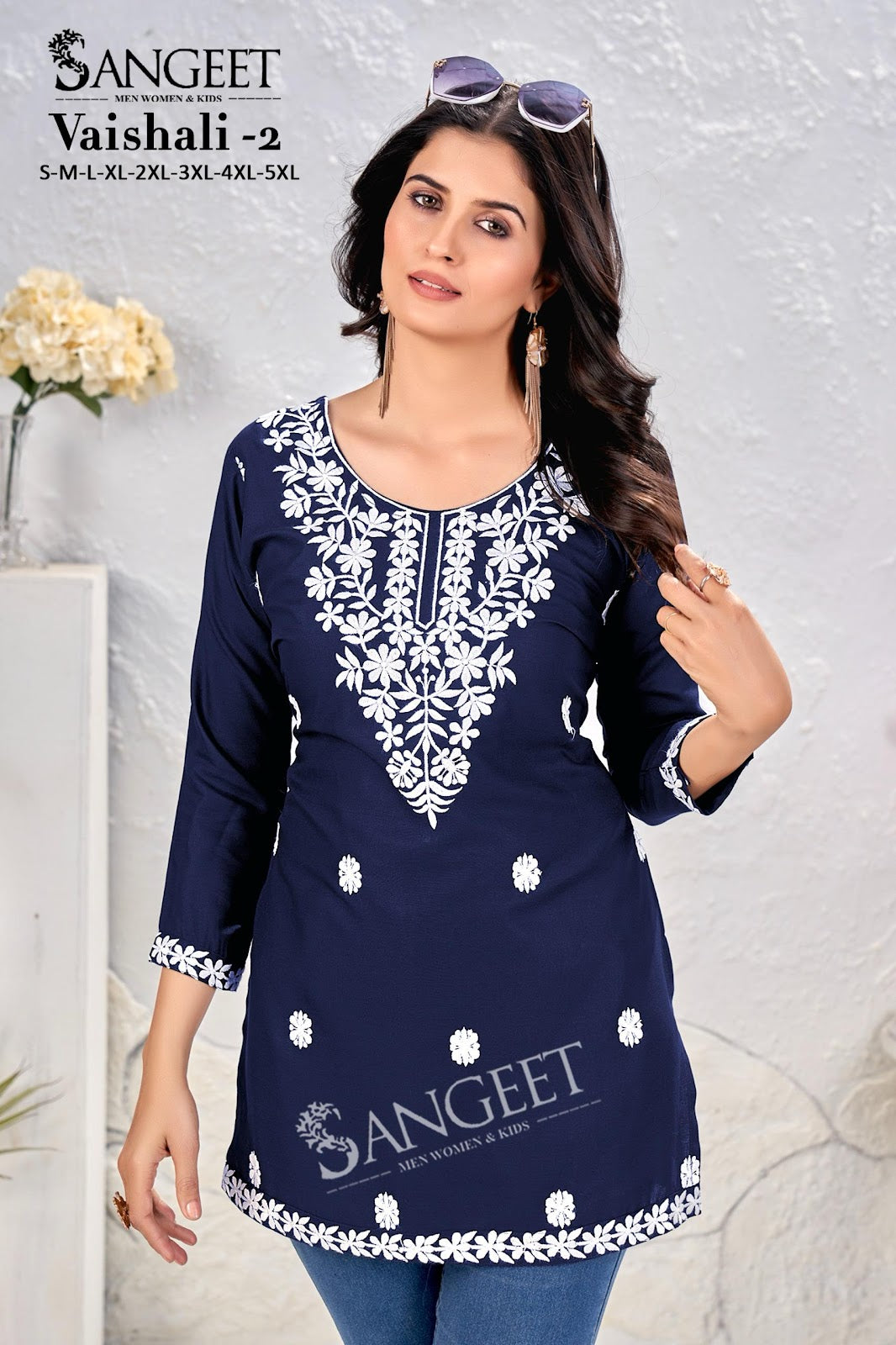 Vaishali 2 Sangeet Rayon Short Kurtis Supplier India