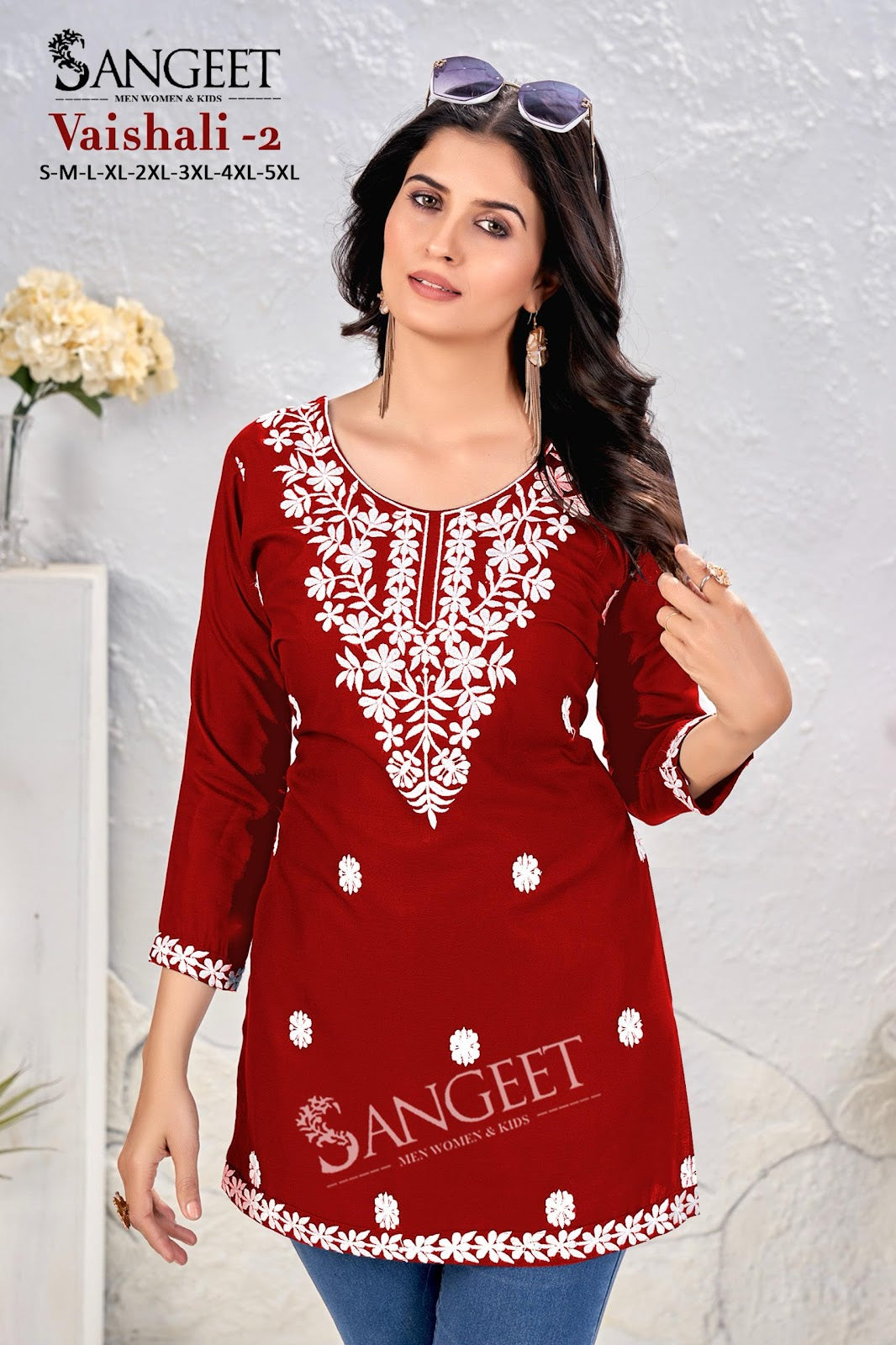 Vaishali 2 Sangeet Rayon Short Kurtis Supplier India