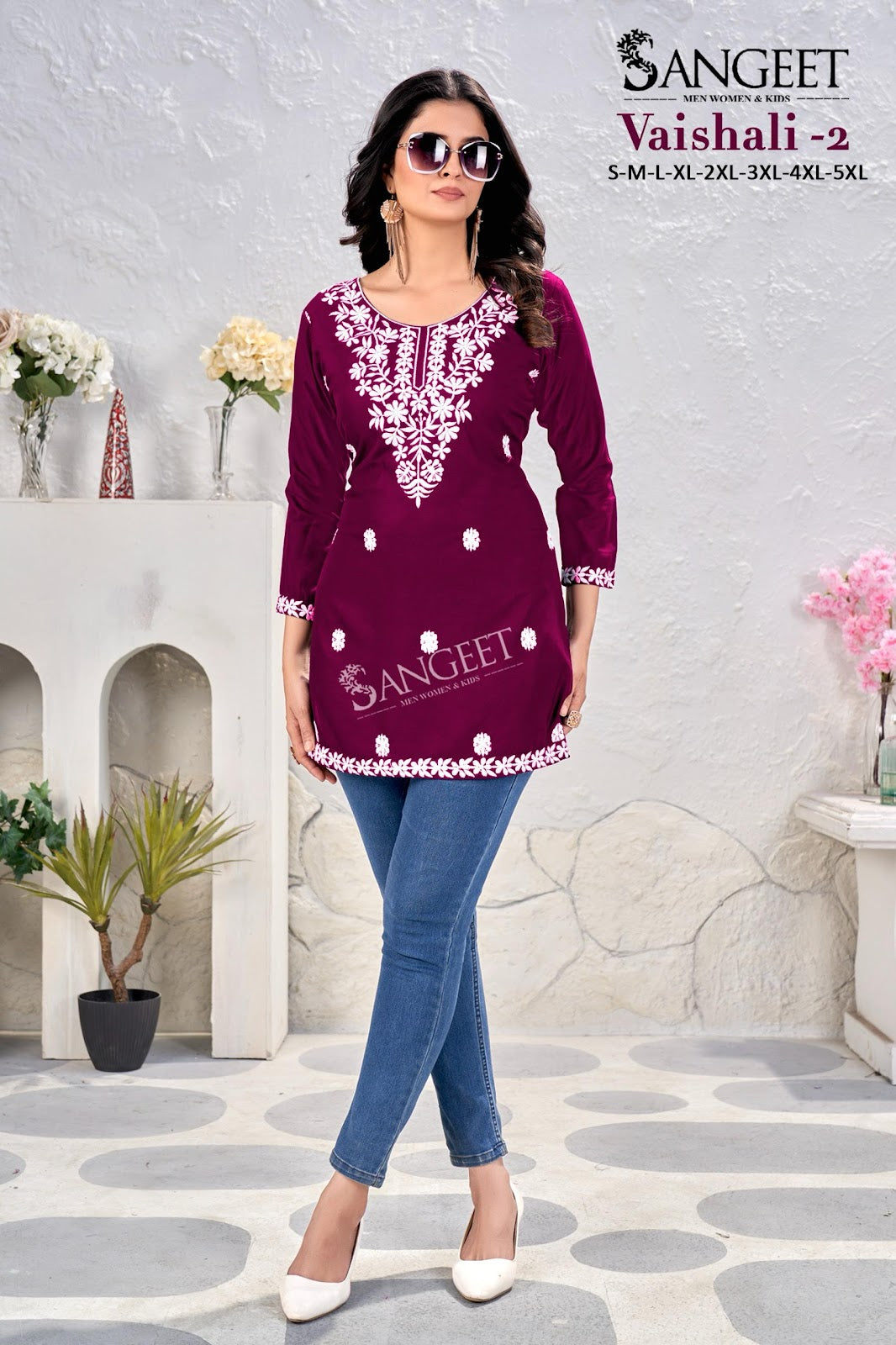 Vaishali 2 Sangeet Rayon Short Kurtis Supplier India