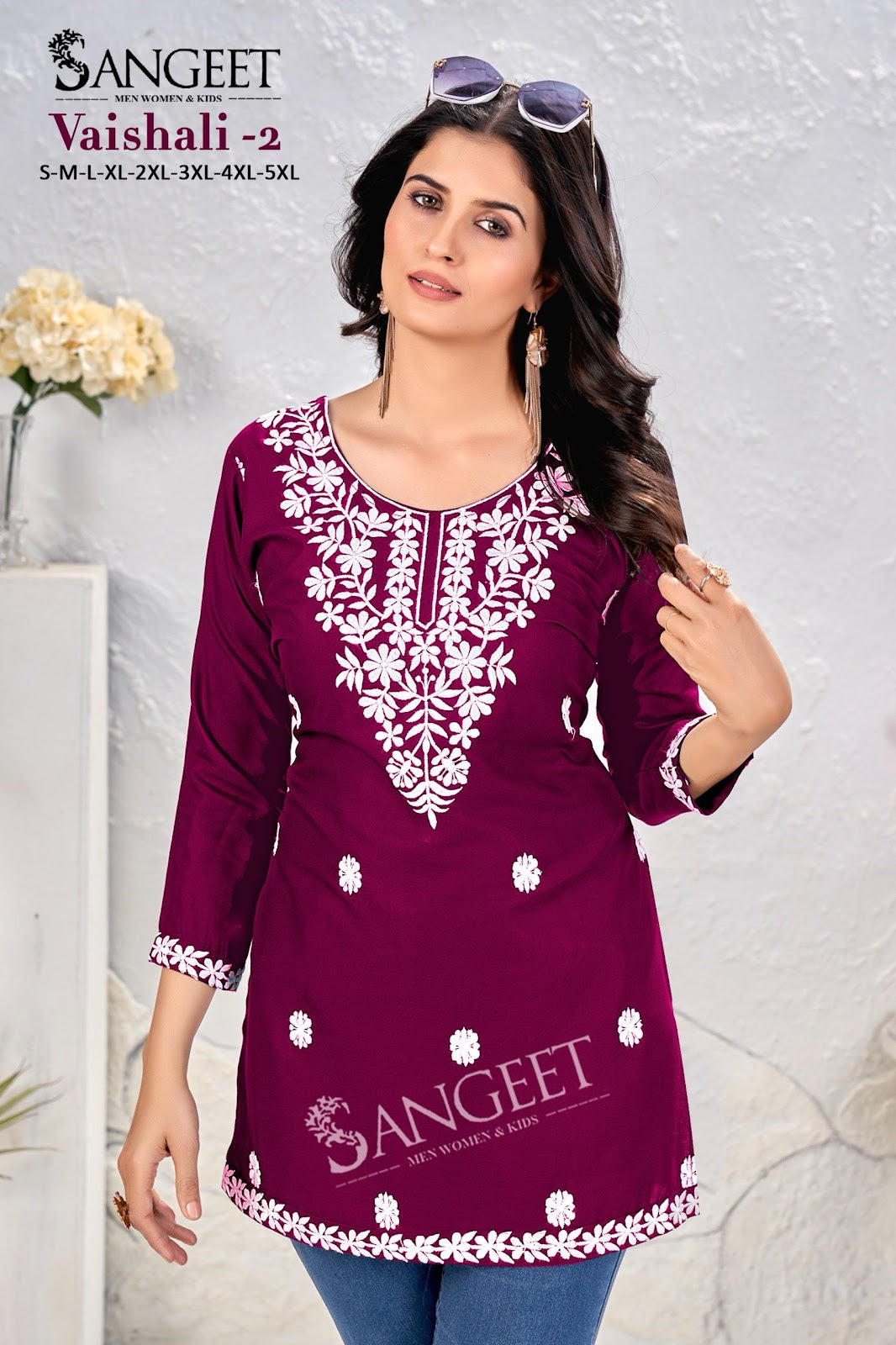 Vaishali 2 Sangeet Rayon Short Kurtis Supplier India