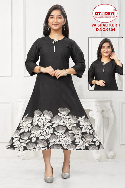 Vaishali Dn 9304 Dt Devi Reyon Girls Anarkali Kurti Wholesale