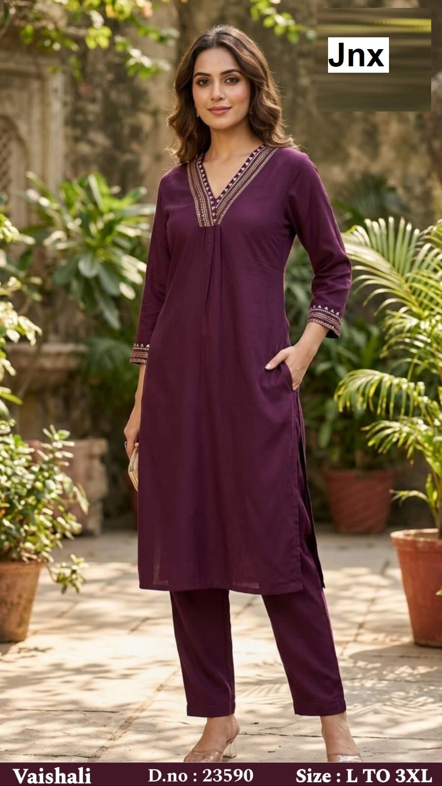 Vaishali Jnx Cotton Kurti Pant Set Wholesaler