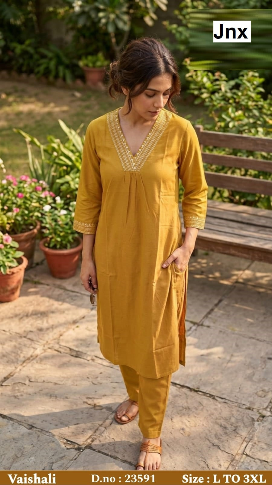 Vaishali Jnx Cotton Kurti Pant Set Wholesaler