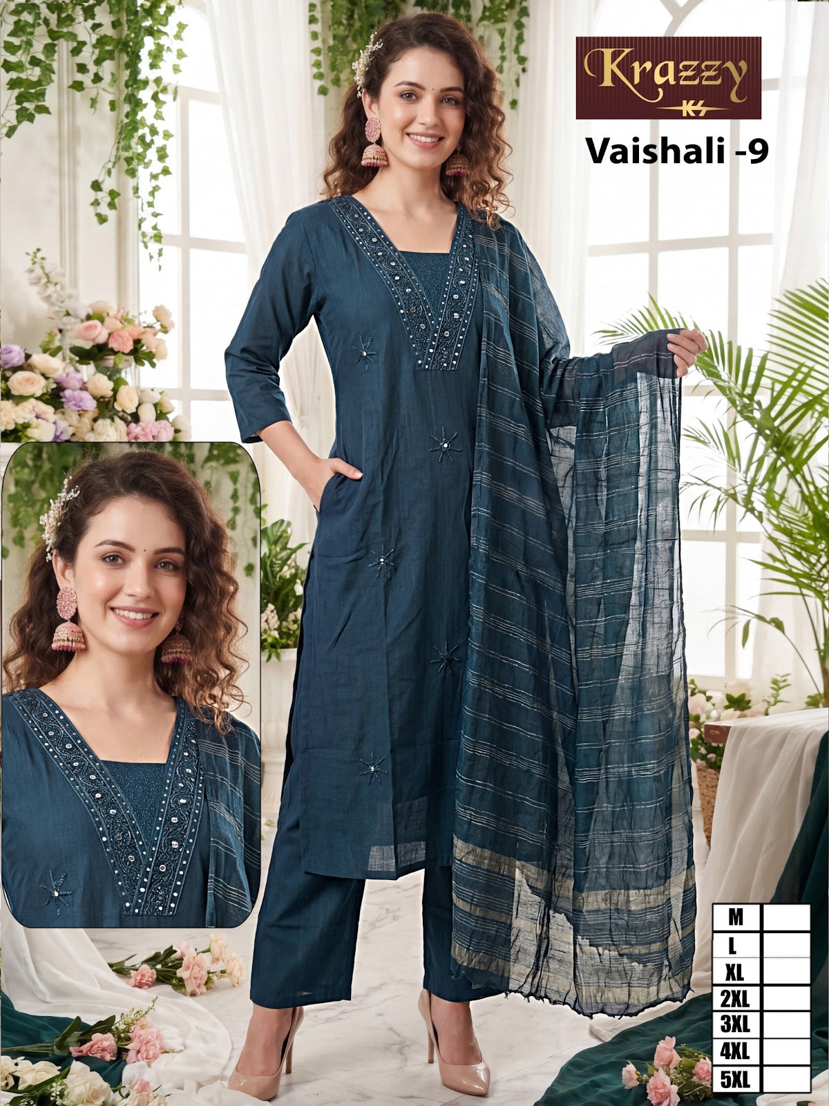 Vaishali Krazzy Kanha Vetican Readymade Pant Style Suits Supplier