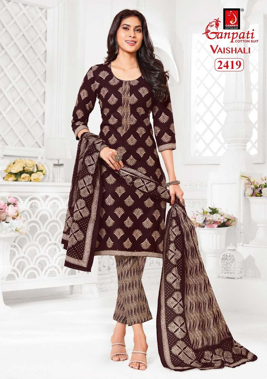 Vaishali Vol 10 Ganpati Cotton Readymade Pant Style Suits Manufacturer India