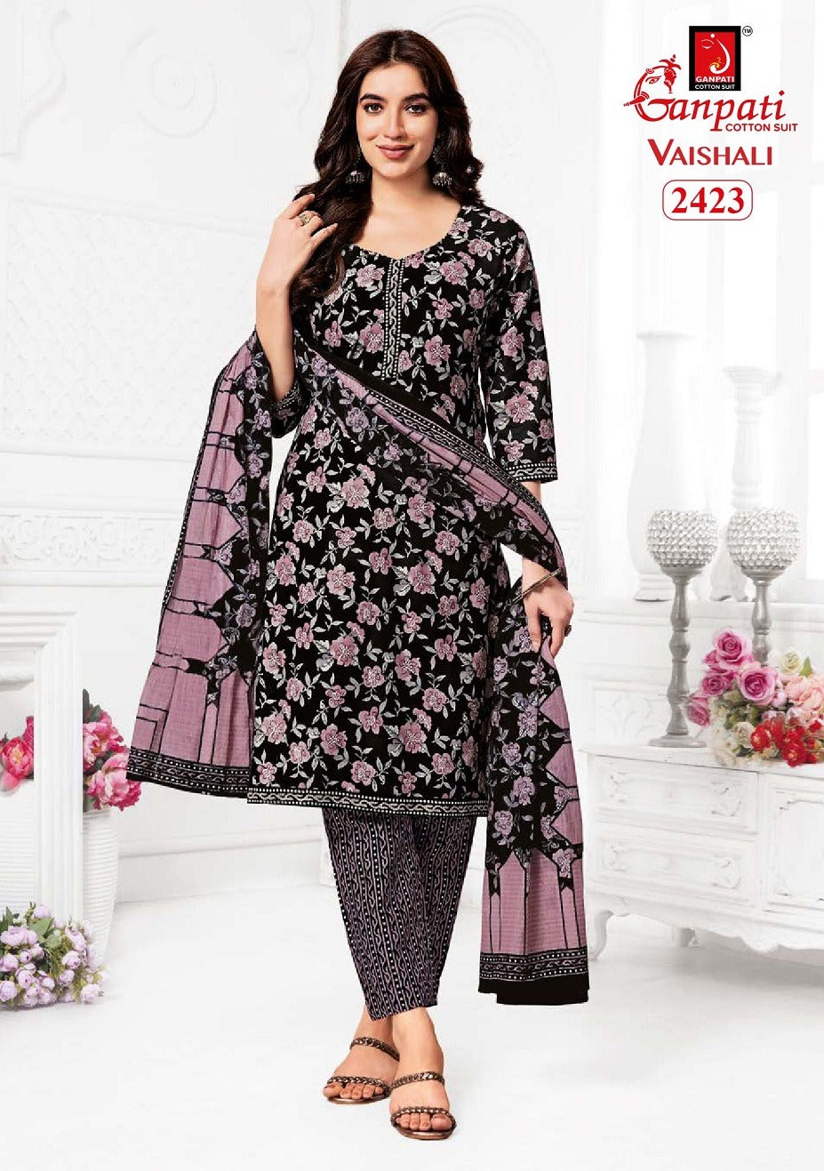 Vaishali Vol 10 Ganpati Cotton Readymade Pant Style Suits Manufacturer India