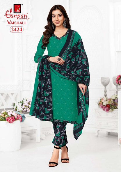 Vaishali Vol 10 Ganpati Cotton Readymade Pant Style Suits Manufacturer India