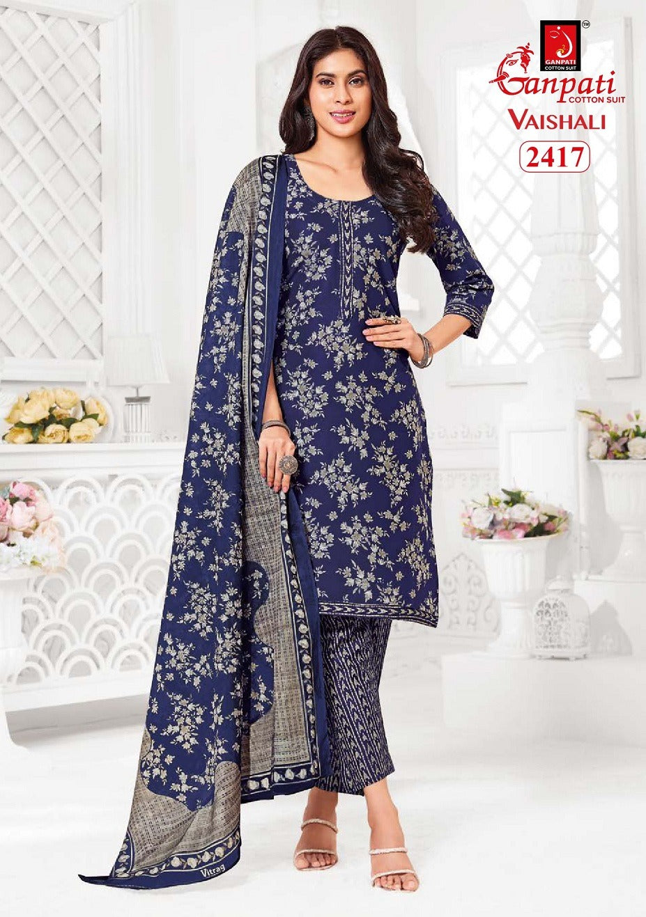 Vaishali Vol 10 Ganpati Cotton Readymade Pant Style Suits Manufacturer India