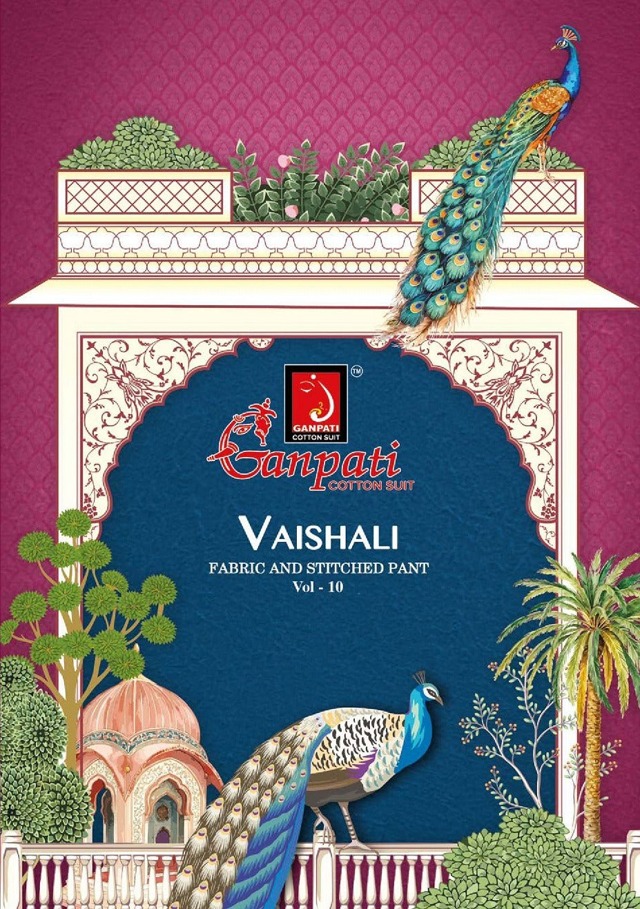 Vaishali Vol 10 Ganpati Cotton Readymade Pant Style Suits Manufacturer India