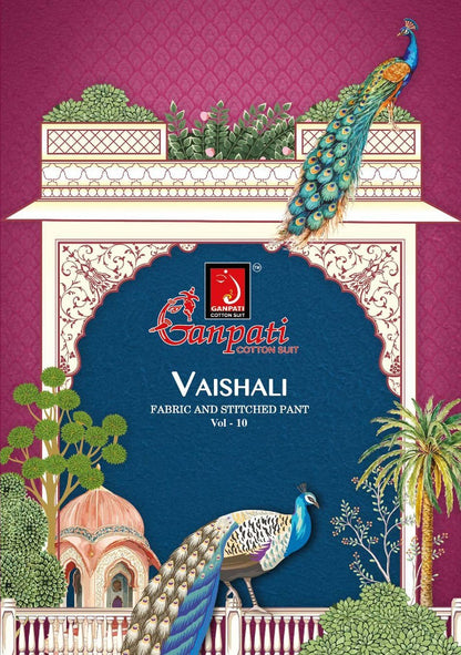 Vaishali Vol 10 Ganpati Cotton Readymade Pant Style Suits Manufacturer India