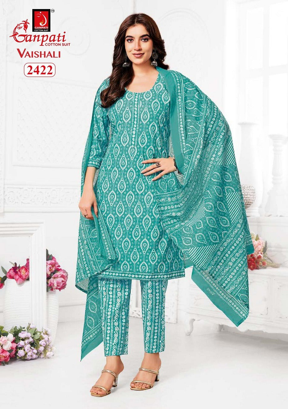 Vaishali Vol 10 Ganpati Cotton Readymade Pant Style Suits Manufacturer India