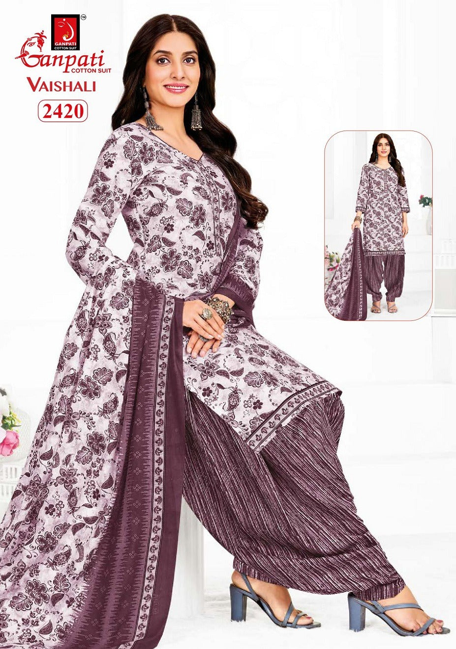 Vaishali Vol 10 Ganpati Cotton Readymade Patiyala Suits Exporter India