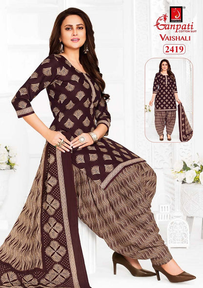 Vaishali Vol 10 Ganpati Cotton Readymade Patiyala Suits Exporter India