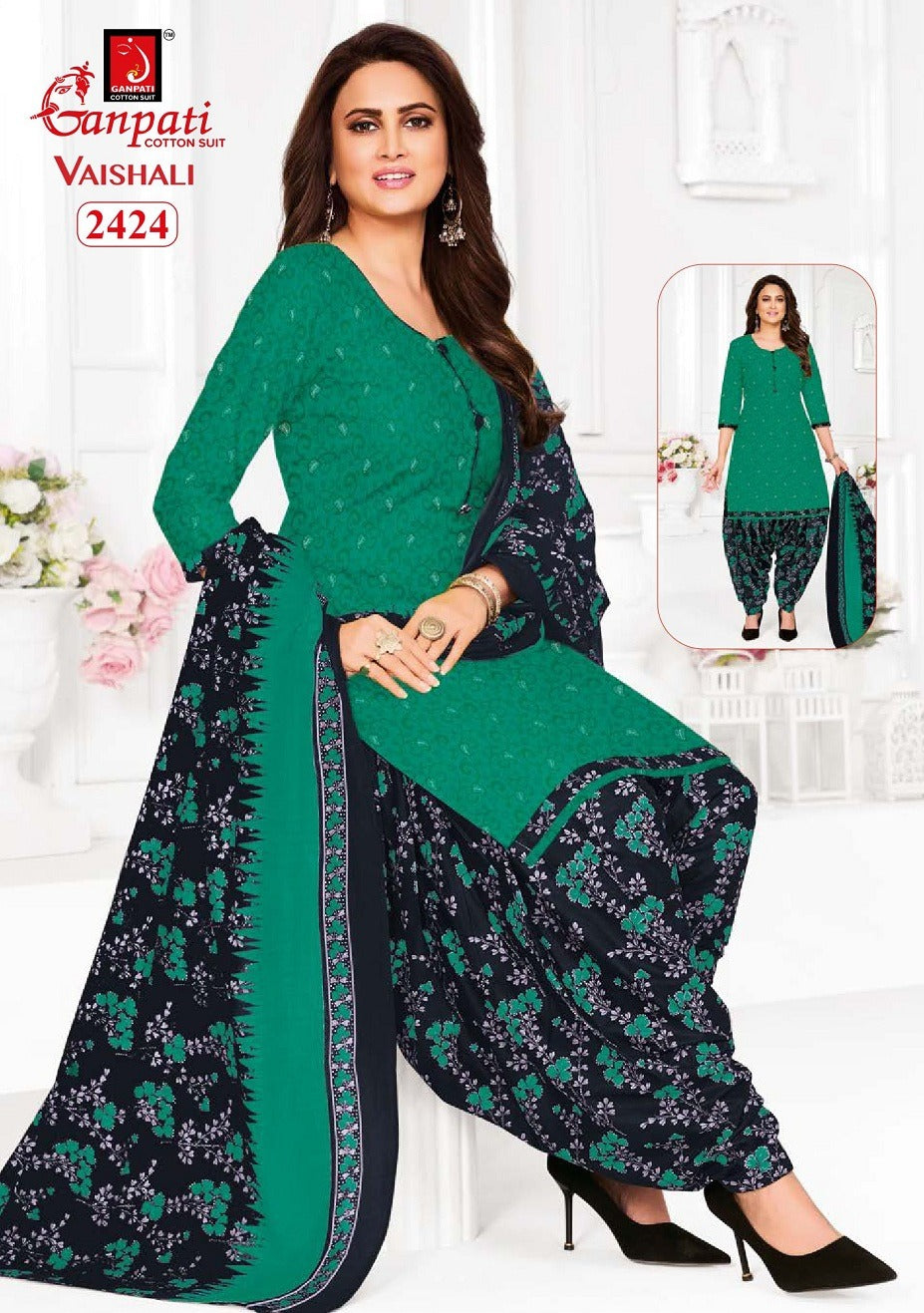 Vaishali Vol 10 Ganpati Cotton Readymade Patiyala Suits Exporter India