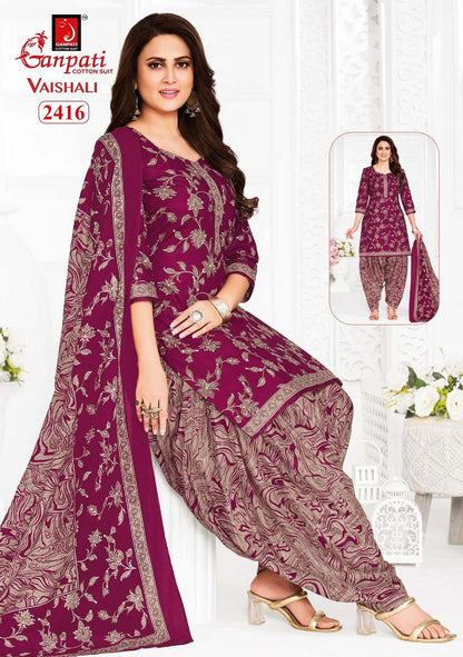 Vaishali Vol 10 Ganpati Cotton Readymade Patiyala Suits Exporter India