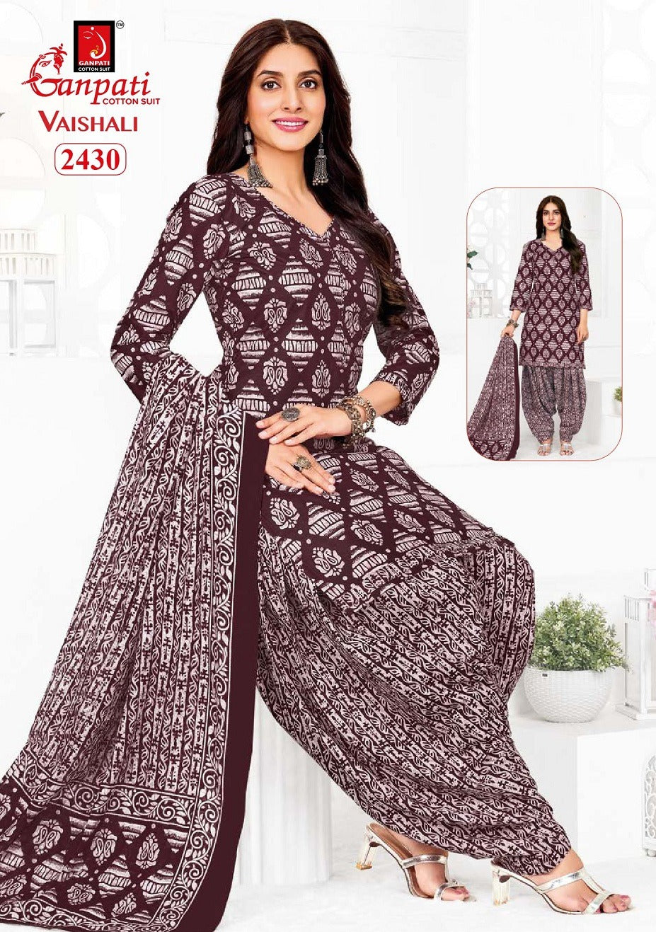 Vaishali Vol 10 Ganpati Cotton Readymade Patiyala Suits Exporter India