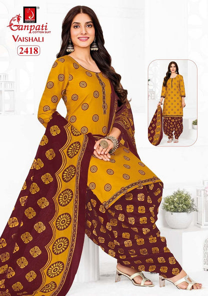Vaishali Vol 10 Ganpati Cotton Readymade Patiyala Suits Exporter India