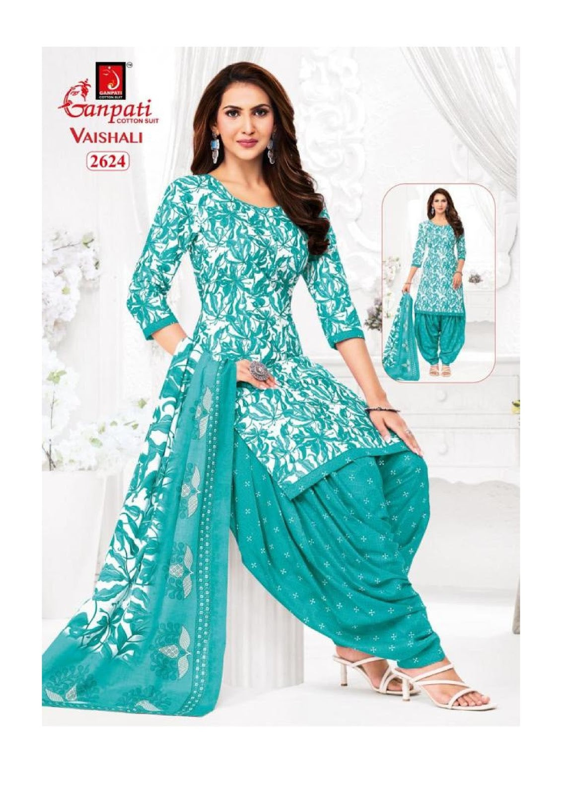 Vaishali Vol 12 Ganpati Readymade Cotton Patiyala Suits Wholesaler Ahmedabad