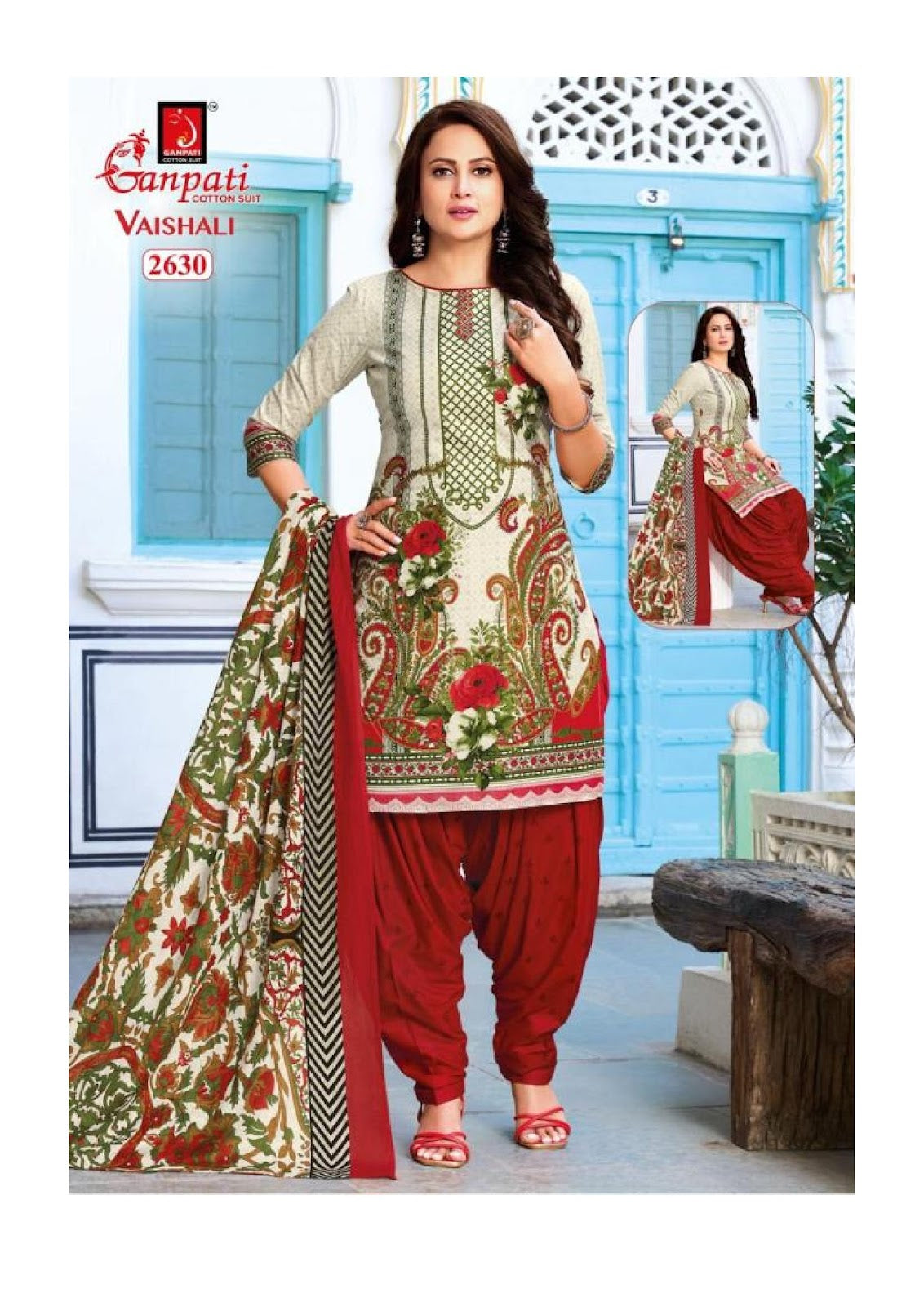 Vaishali Vol 12 Ganpati Readymade Cotton Patiyala Suits Wholesaler Ahmedabad