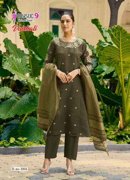 Vaishali Vol 1 Mystic 9 Chanderi Readymade Anarkali Suits Manufacturer India
