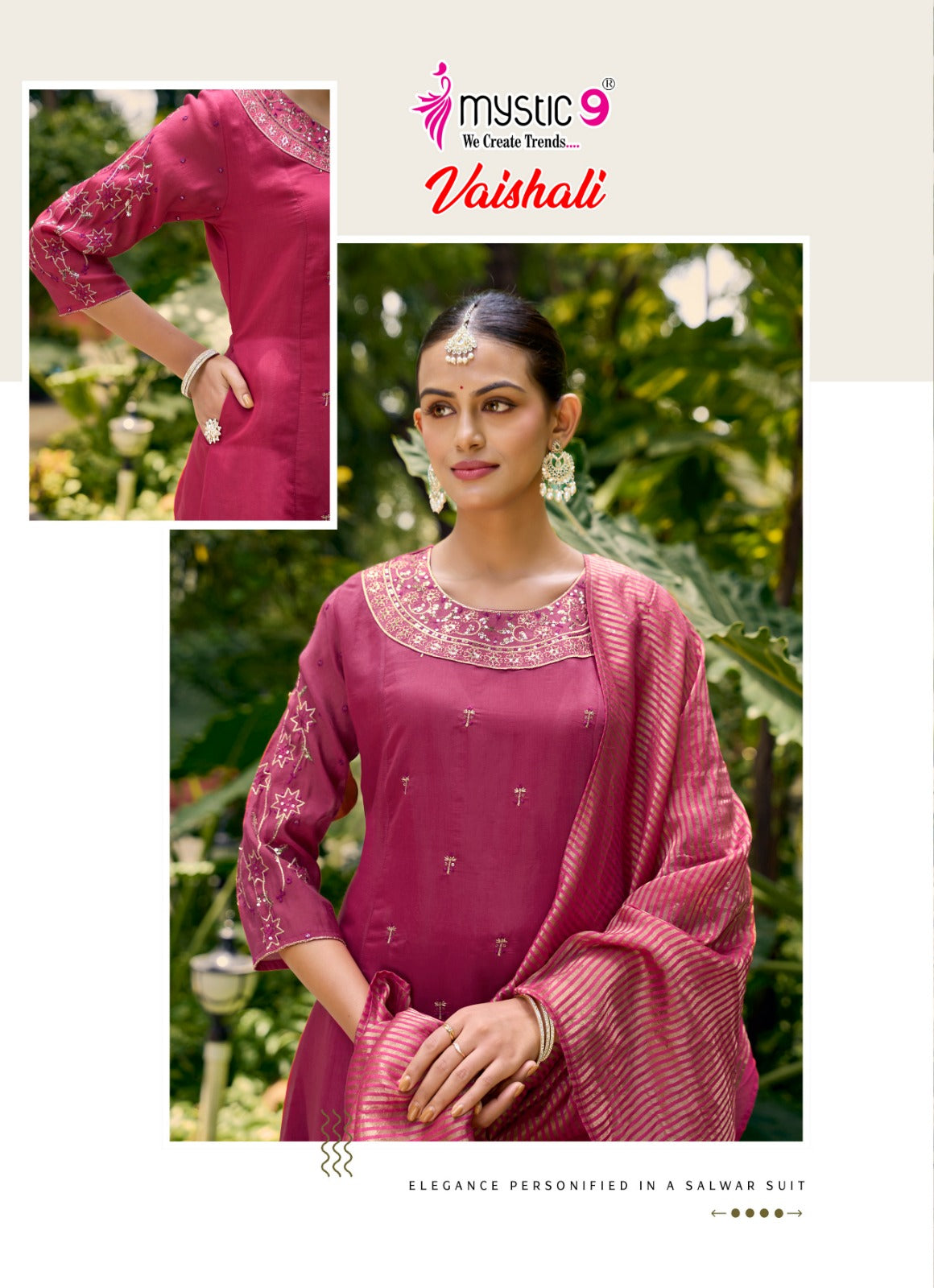 Vaishali Vol 1 Mystic 9 Chanderi Readymade Anarkali Suits Manufacturer India