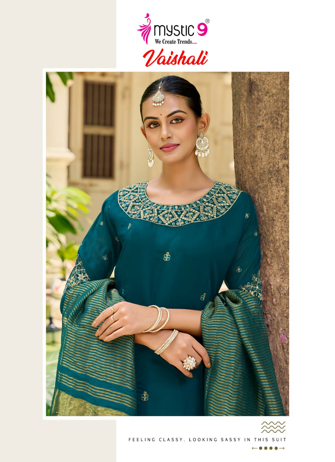 Vaishali Vol 1 Mystic 9 Chanderi Readymade Anarkali Suits Manufacturer India