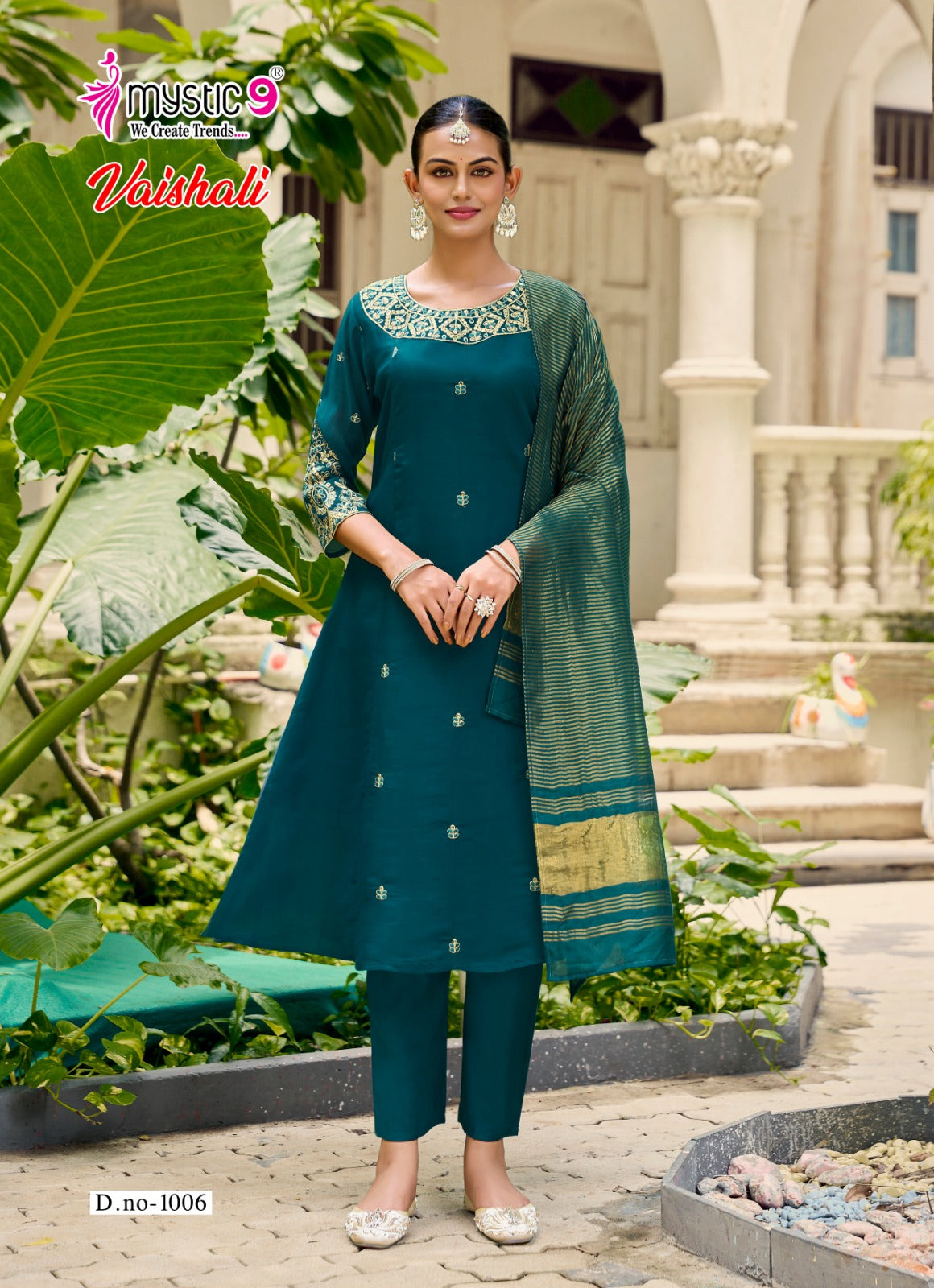 Vaishali Vol 1 Mystic 9 Chanderi Readymade Anarkali Suits Manufacturer India