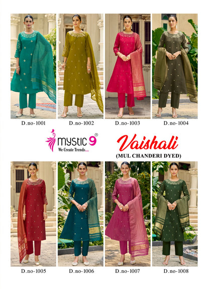 Vaishali Vol 1 Mystic 9 Chanderi Readymade Anarkali Suits Manufacturer India