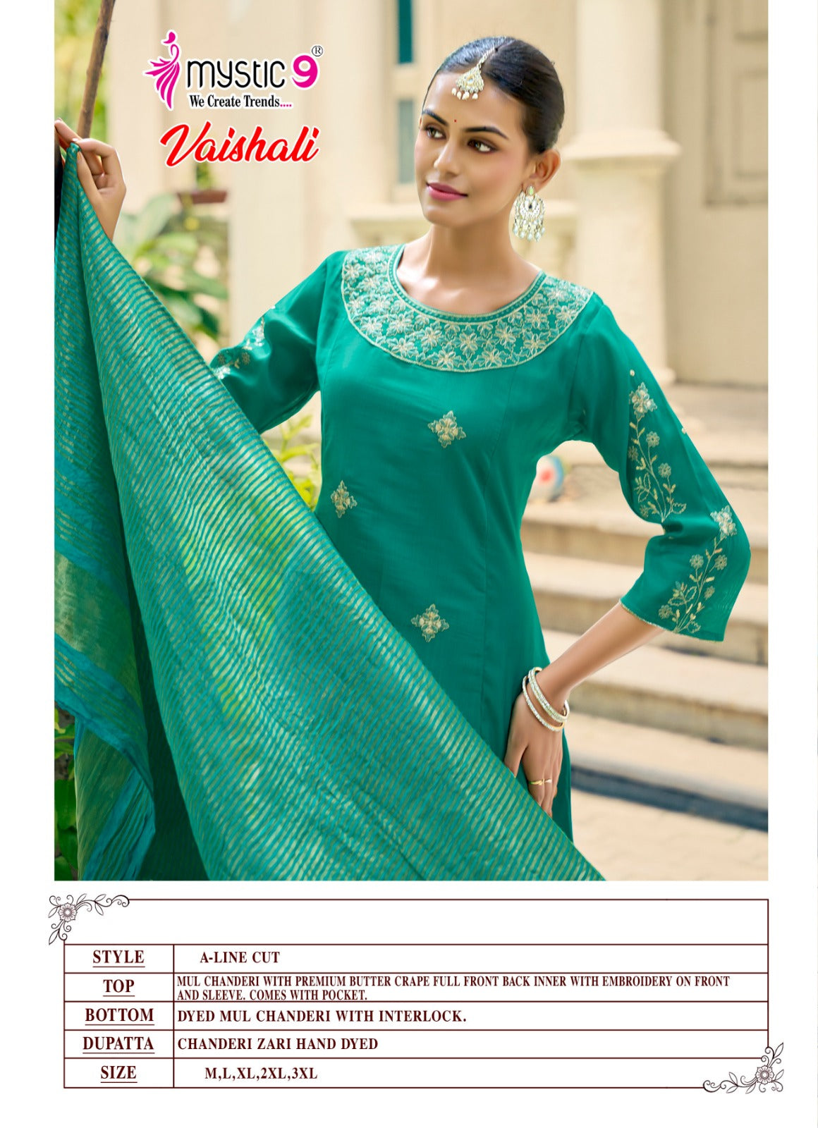 Vaishali Vol 1 Mystic 9 Chanderi Readymade Anarkali Suits Manufacturer India