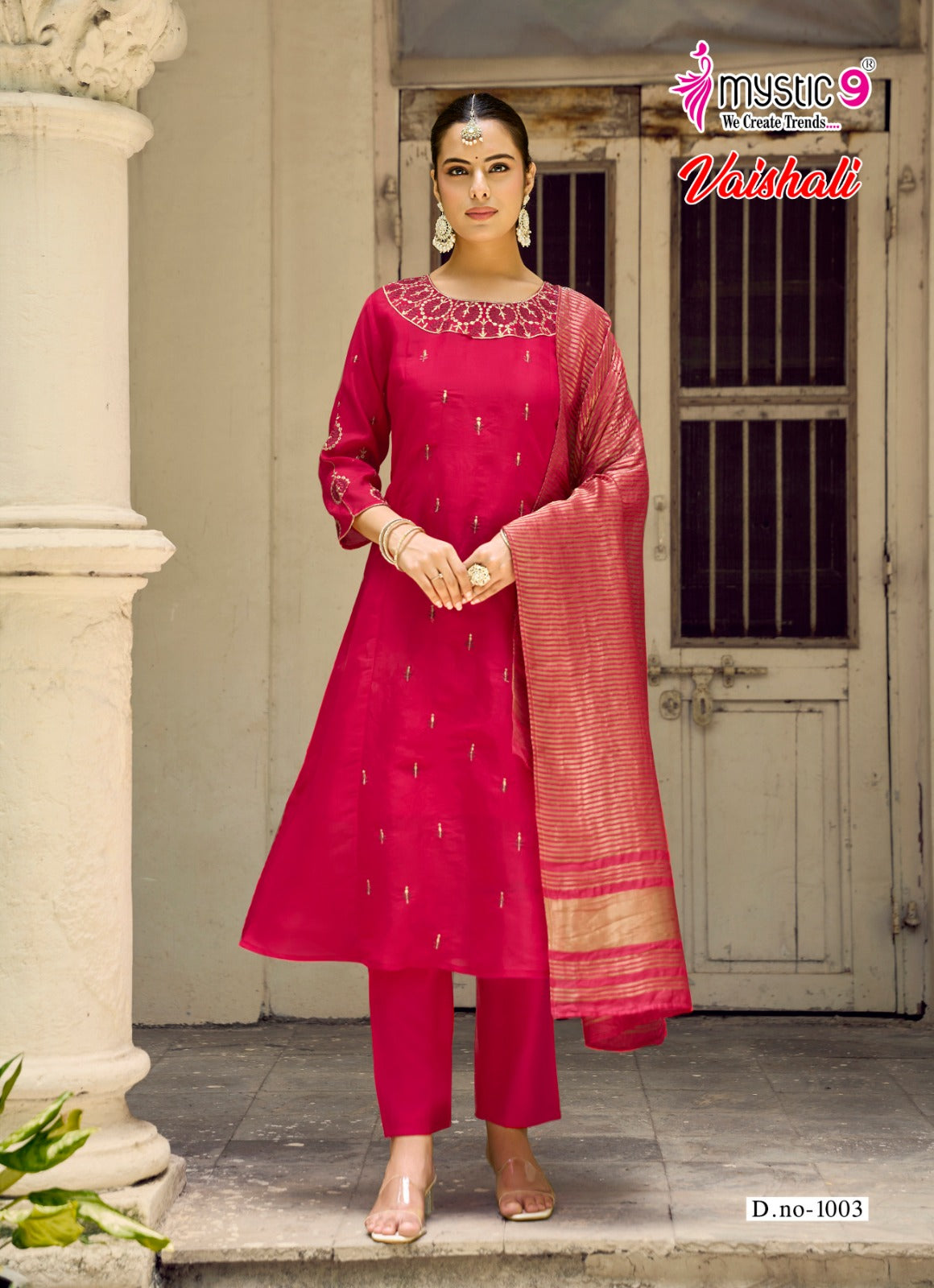 Vaishali Vol 1 Mystic 9 Chanderi Readymade Anarkali Suits Manufacturer India