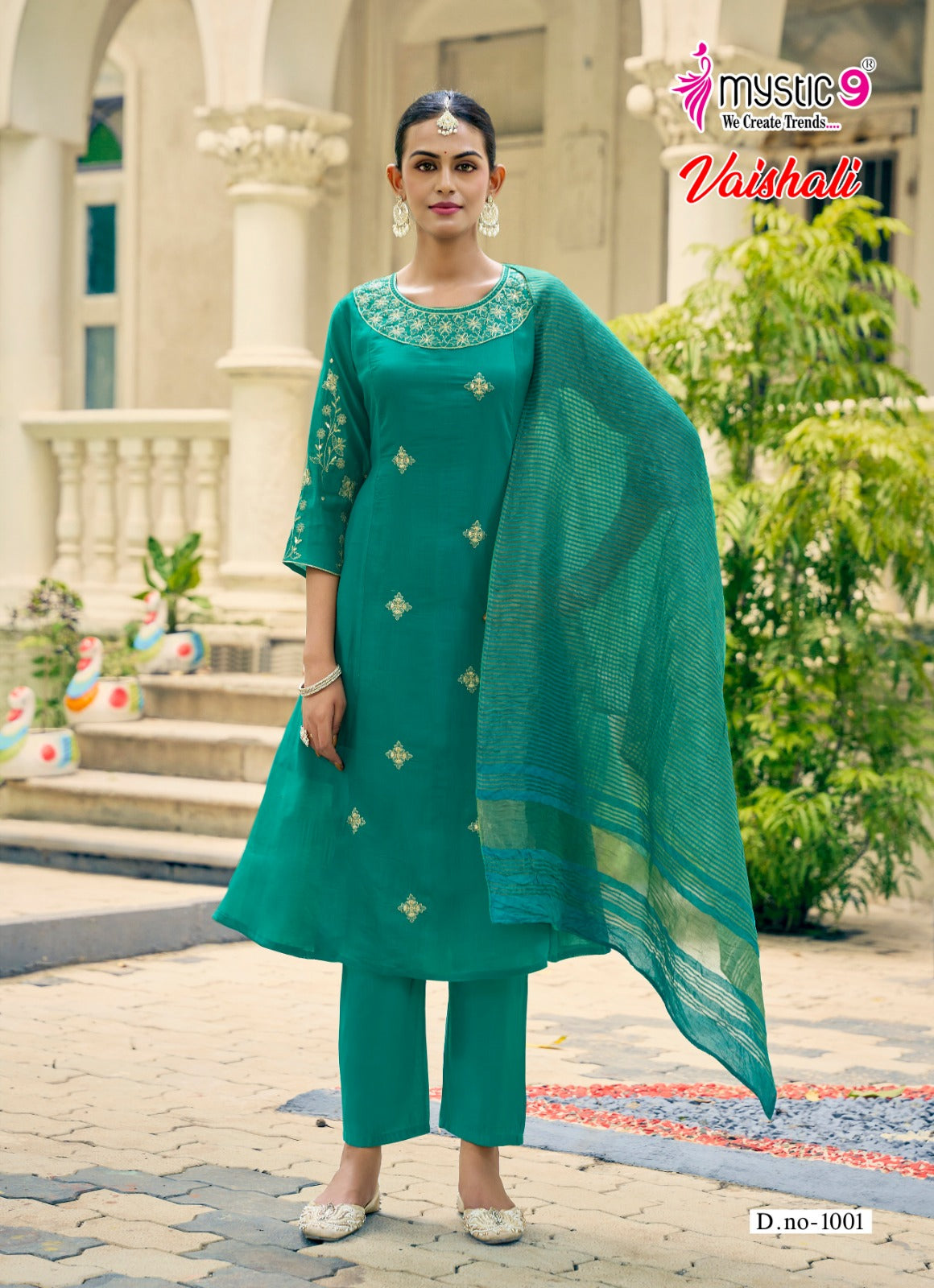 Vaishali Vol 1 Mystic 9 Chanderi Readymade Anarkali Suits Manufacturer India