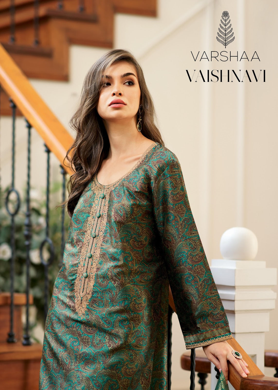 Vaishnavi Varsha Fashions Tussar Silk Pant Style Suits Supplier Gujarat