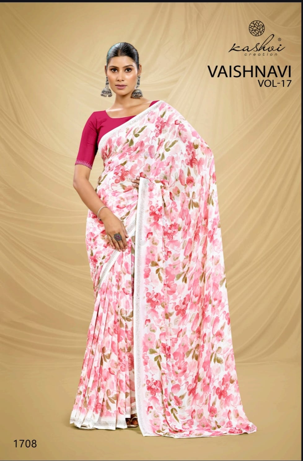 Vaishnavi Vol 17 Kashvi Creation Georgette Sarees Wholesale